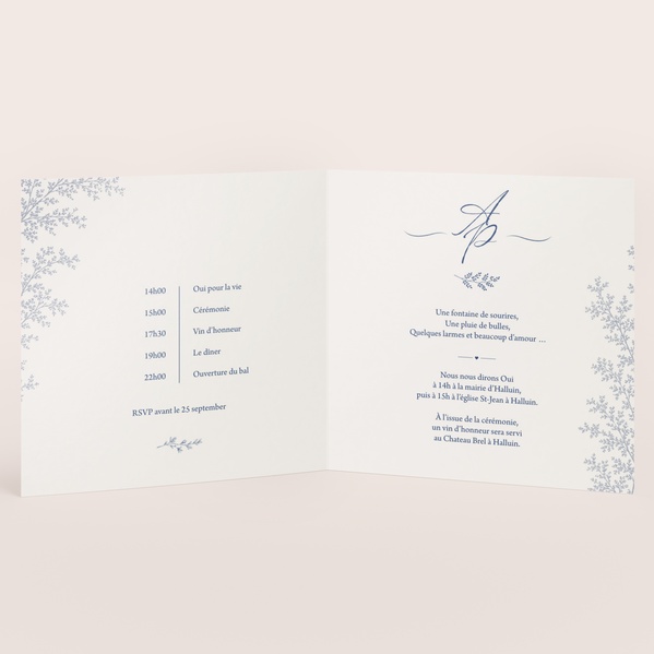 Faire part mariage lieu d'exception TA0110-2600067-09-1