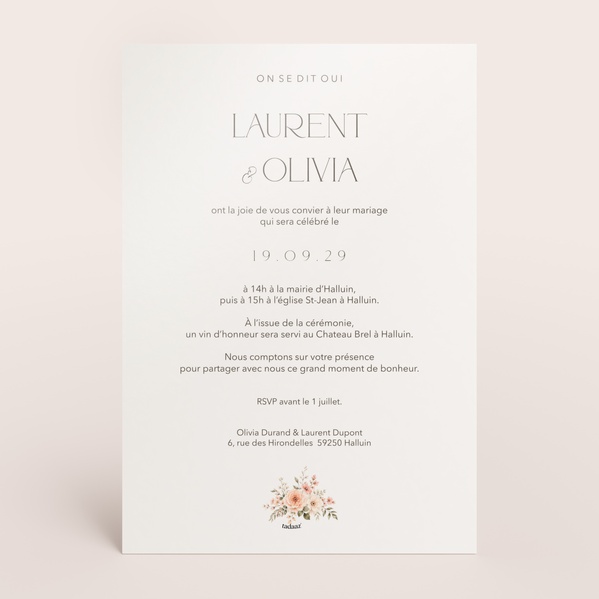 Faire part mariage votre histoire d'amour illustrée TA0110-2600071-09-1