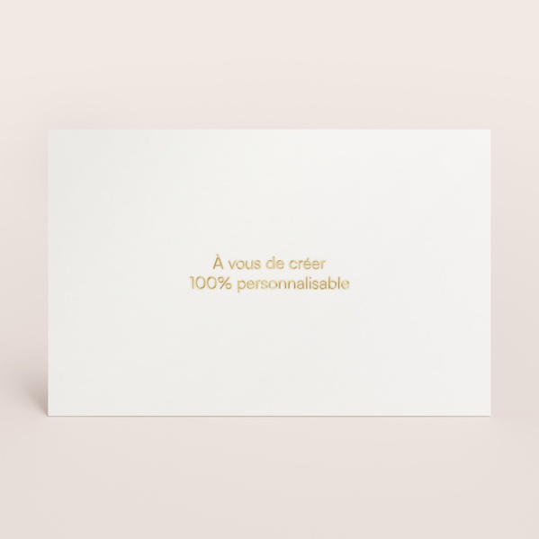 Invitation vierge rectangulaire papier effet mat TA0330-1800006-09-0
