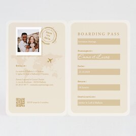 faire part mariage passeport avec photo TA0110-2300068-09 2