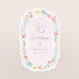 faire part mariage contours decoupes floral et omance TA0110-2600089-09 1