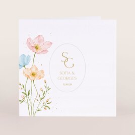 faire part mariage carre floral et romance TA0110-2600090-09 1