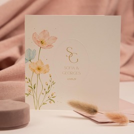 faire part mariage carre floral et romance TA0110-2600090-09 4