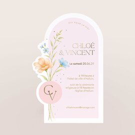 faire part mariage arrondi floral et romance TA0110-2600091-09 1