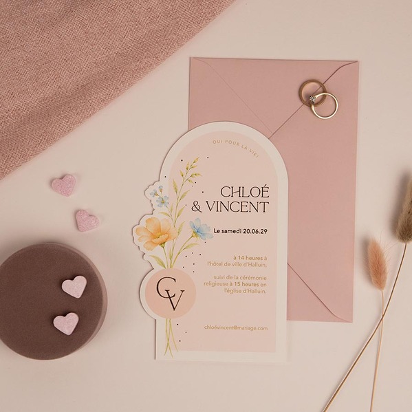 faire part mariage arrondi floral et romance TA0110-2600091-09 3