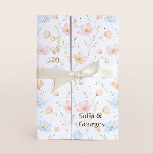 faire part mariage pochette floral et romance TA0110-2600092-09 1