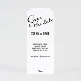 save the date marque page noir et blanc TA0111-1800001-09 2