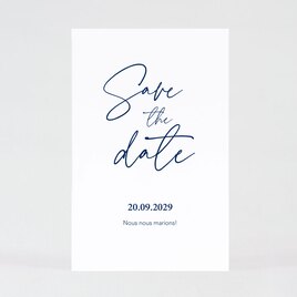 save the date mariage calligraphie bleue TA0111-2200002-09 1