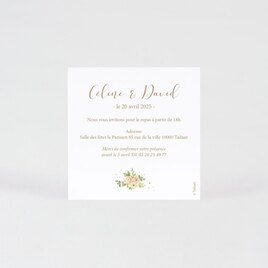 carte invitation mariage couronne florale et dorure TA0112-1900019-09 2