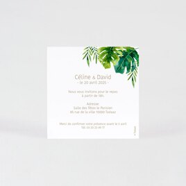 carte invitation mariage feuilles tropicales TA0112-1900020-09 2