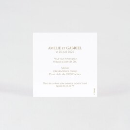 carte invitation mariage couronne de feuillage aquarelle et initiales en dorure TA0112-1900024-09 2