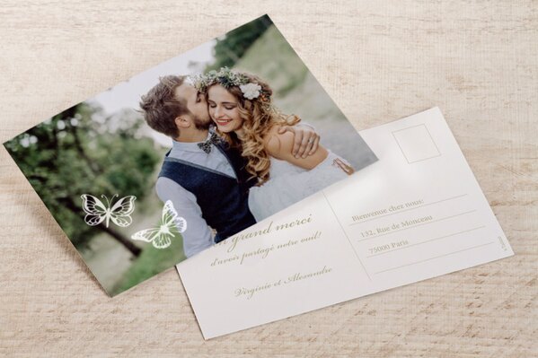 carte remerciement mariage carte postale TA0117-1300001-09 1