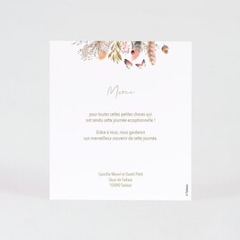 carte remerciement mariage fleurs sauvages TA0117-2200018-09 2