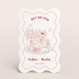 carte remerciement mariage bords ondules et illustrations humoristiques TA0117-2600022-09 1