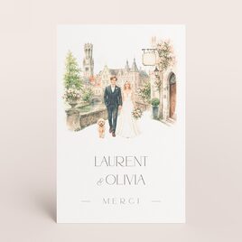 carte de remerciement mariage votre histoire d amour illustree TA0117-2600025-09 1