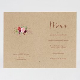 menu mariage boho roses aquarelles et dorure TA0120-1900036-09 2