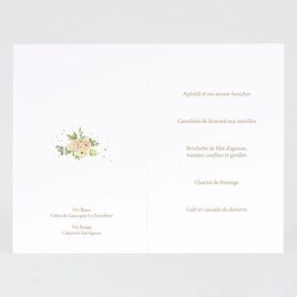 menu mariage couronne florale et dorure TA0120-1900037-09 2