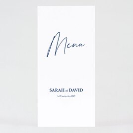 carte menu mariage calligraphie bleue TA0120-2200002-09 1