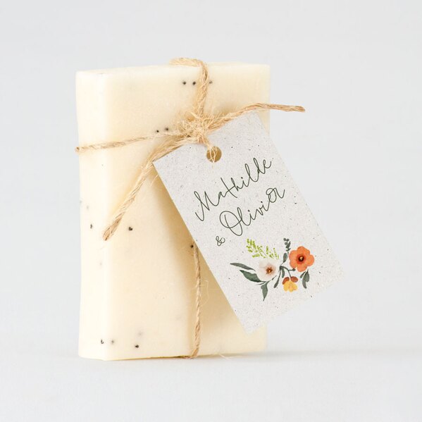 etiquette prenoms mariage motif floral et papier naturel TA0155-2300006-09 1