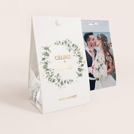 contenant a dragees mariage couronne eucalyptus et dorure TA0175-1900034-09 1