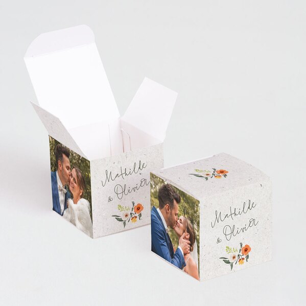 boite a dragees mariage motif floral sur papier naturel TA0175-2300002-09 1