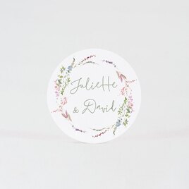 sticker rond mariage fleurs pastel TA01905-2200029-09 2