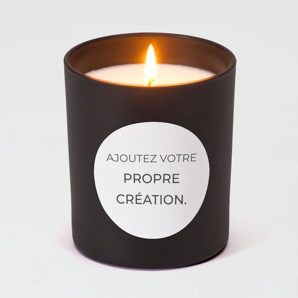bougie personnalisee noire sticker rond TA03971-2100005-09 1