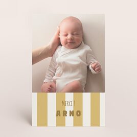 carte remerciement bapteme rayures tendances et photo TA0517-2600037-09 1