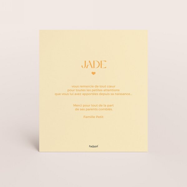 carte remerciement bapteme joli coeur sur fond doux TA0517-2600039-09 2
