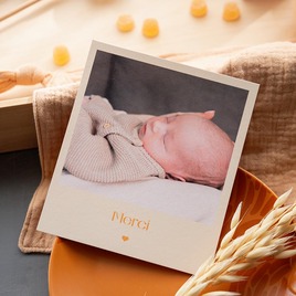 carte remerciement bapteme joli coeur sur fond doux TA0517-2600039-09 3