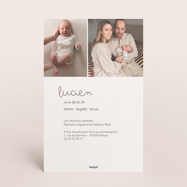 faire part naissance minimaliste prenom et douce photo TA05500-2600120-09 2