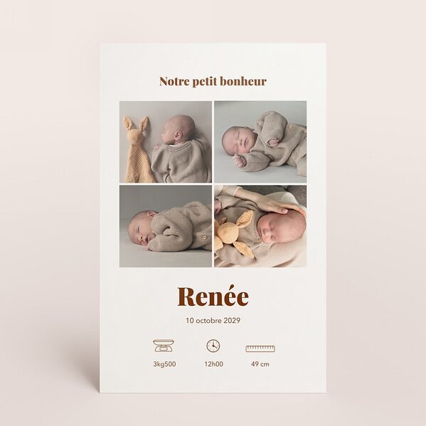 faire part naissance minimaliste petit bonheur en photos TA05500-2600124-09 1