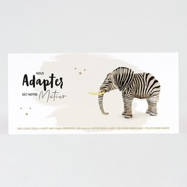 carte de voeux professionnelle elephant zebre TA1187-2300226-09 1