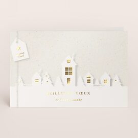 carte de voeux entreprise village de noel enneige TA1187-2400094-09 1