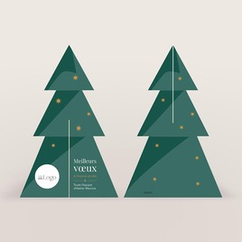 carte de joyeux noel entreprise sapin a assembler et dorure TA1187-2600048-09 2