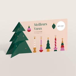 carte de fin d annee entreprise festive dorure et son sapin decoupe TA1187-2600049-09 1