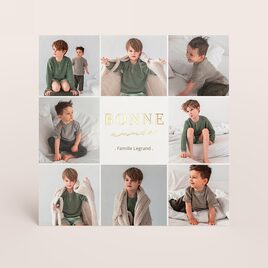 carte de voeux souvenirs en multi photos et dorure TA1188-2600063-09 1