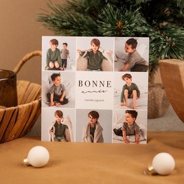 carte de voeux souvenirs en multi photos et dorure TA1188-2600063-09 3