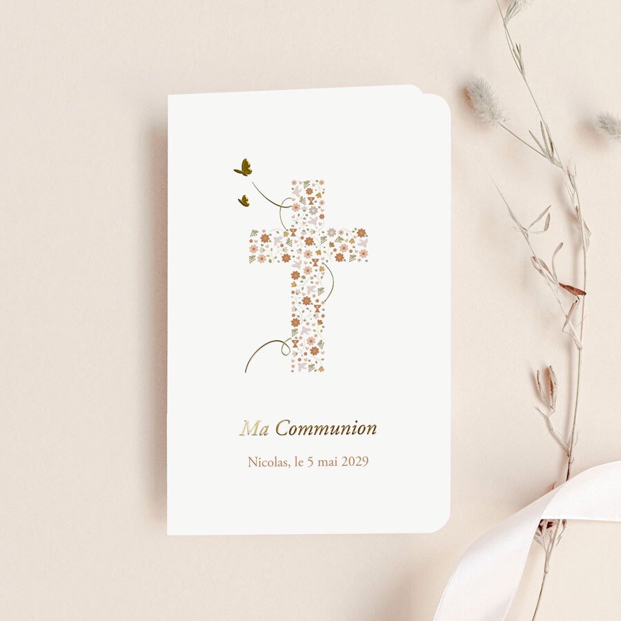 Croix Communion Faire part communion original croix liberty - Communion | Tadaaz