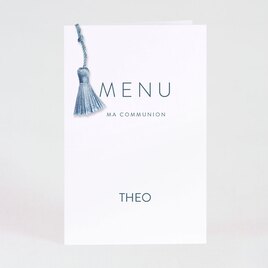 carte menu communion minimaliste avec pompon TA1229-2400008-09 1