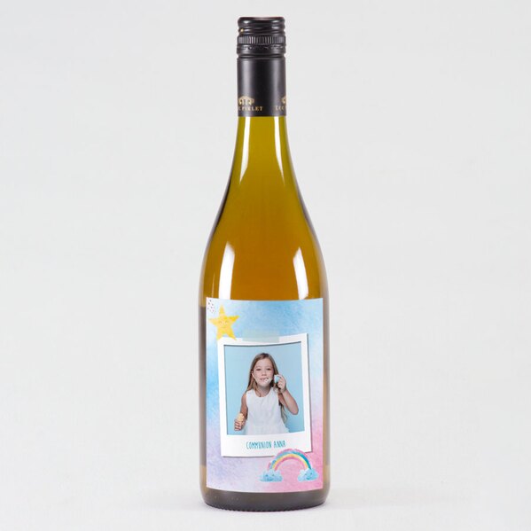 etiquette bouteille de vin communion arc en ciel et photo TA12905-1900019-09 1