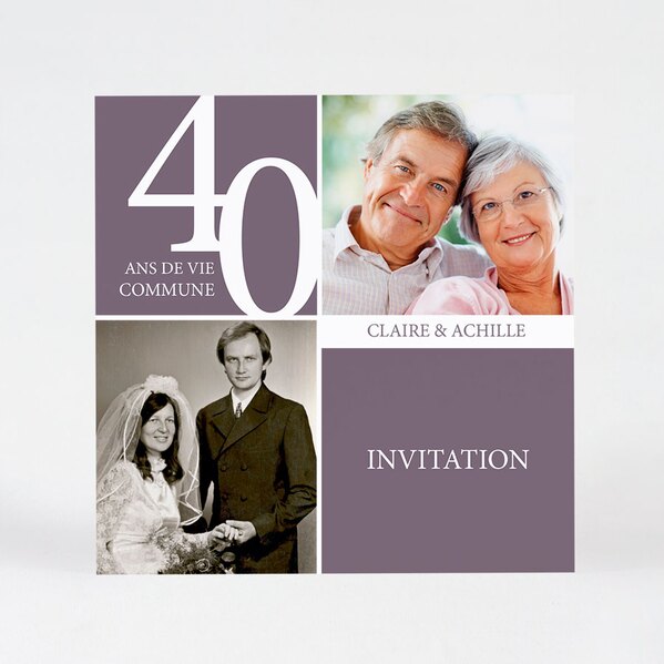 carte d invitation anniversaire mariage chic TA1327-1300021-09 1