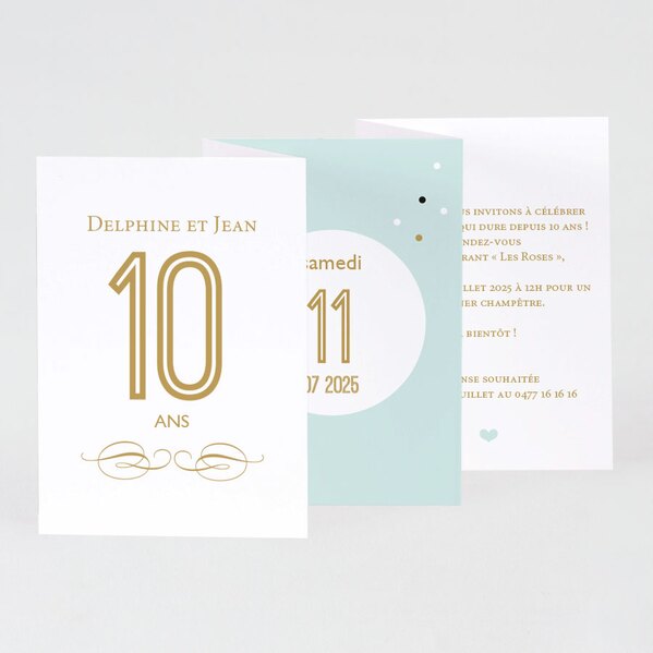 carte d invitation anniversaire de mariage 5 volets TA1327-1600026-09 1