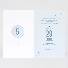 carte d invitation anniversaire enfant ballons bleus TA1327-1900008-09 2