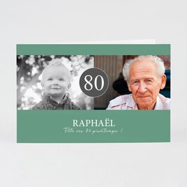 carte d invitation anniversaire adulte 80 ans et photos TA1327-1900009-09 1