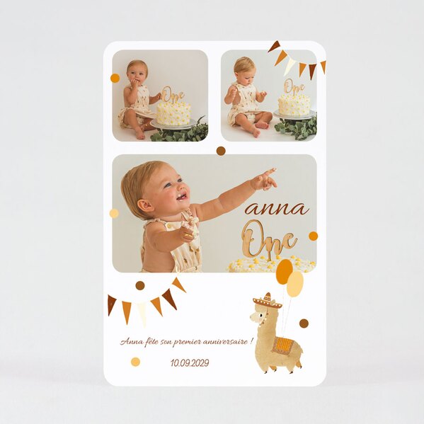 carte d invitation anniversaire enfant lama et confettis TA1327-2200013-09 1