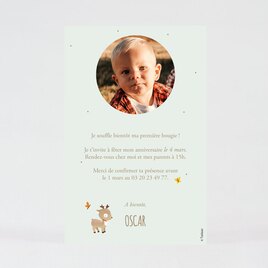 carte d invitation anniversaire enfant animaux de la foret TA1327-2200015-09 2