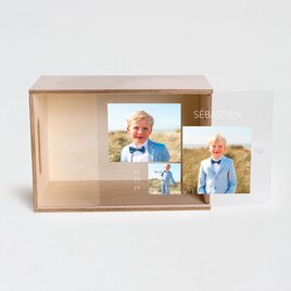 boite en bois trio de photo sur couvercle plexi TA14822-2400004-09 1