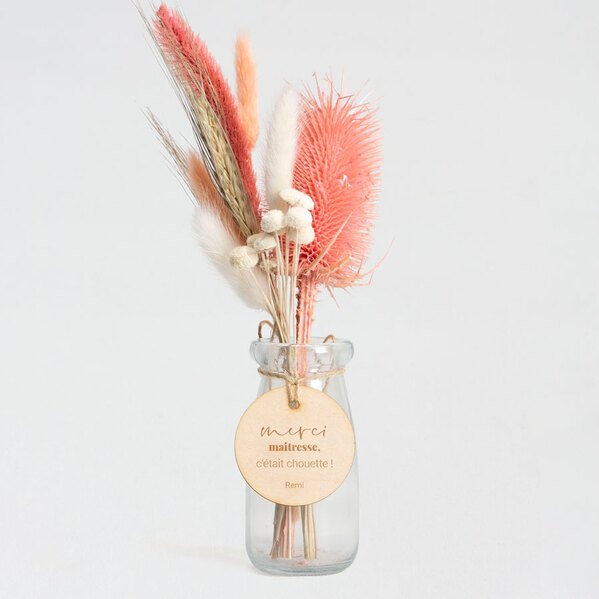 vase avec fleurs sechees boheme etiquette en bois gravee TA14921-2200004-09 1