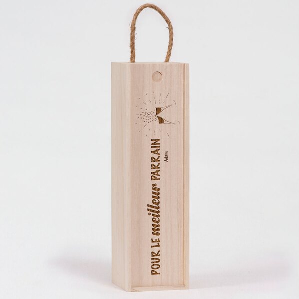 caisse de vin en bois texte et motif vertical TA14936-2100017-09 1